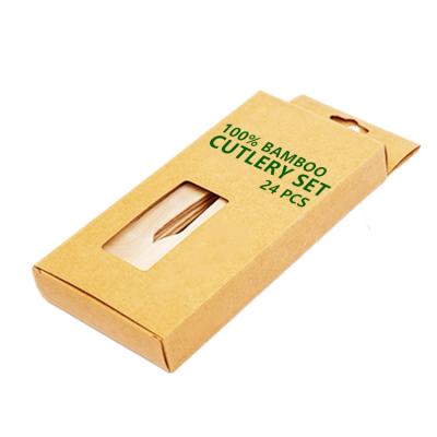 China Disposable BPA Free Biodegradable Bamboo Fork Spoon Knife for sale