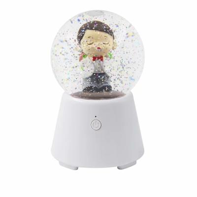 China No Water Dancing Crystal Ball Wireless Stereo Mini LED Tooth MP3 Creative Rotating Blue Speaker For Gifts for sale