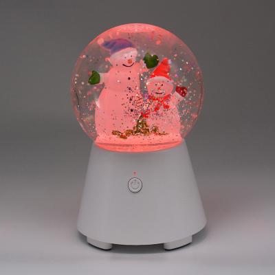 China No New Design 2020 Led Santa Claus Snowing Lamp Plastic Water Christmas Swirl Snow Globe For Kids Xmas Gift for sale