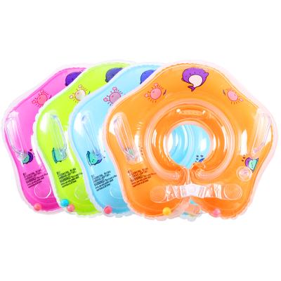 China Kid Pool Inflatable Infant Float Swimming Ring Collar Accessories Newborn Baby With Cartoon Pictures for sale