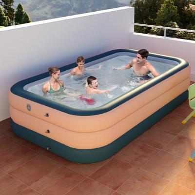 China Water Fun Sets Summer High Quality Kiddie Pool 3 Seats 210cm Swimming Pool For Outdoor Kids Adult Play for sale