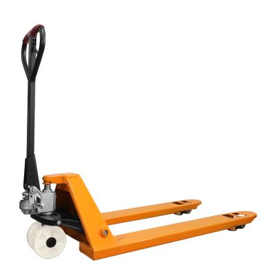 China Steel Stock Pallet Jack HPT 2ton 3ton 2.5ton Hydraulic Hand Ready Manual Pallet Truck With Cover Rubber Grip for sale