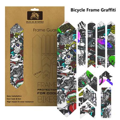 China Newest 3M Cycle Protective Film 3D Mountain Bike Waterproof Stickers Of Bicycle Frames for sale