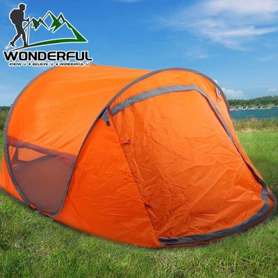 China Mobile Home 2 Person 3 Customized Oxford Family Travel Beach Folding Waterproof Pop Up Outdoor Camping Tent for sale