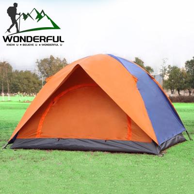 China Double-Layer 3 4 Person Oxford Double Layer Family Waterproof Camping Party Events Outdoor Tent With Two Doors for sale