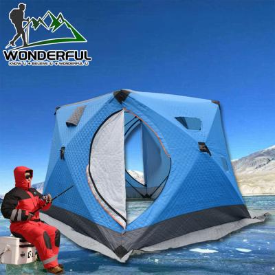 China Cheap Mobile Home Folding 5 8 Cube Outdoor Automatic Portable Single Layer 210D Oxford Pop Up Ice Fishing Camping Tent for sale