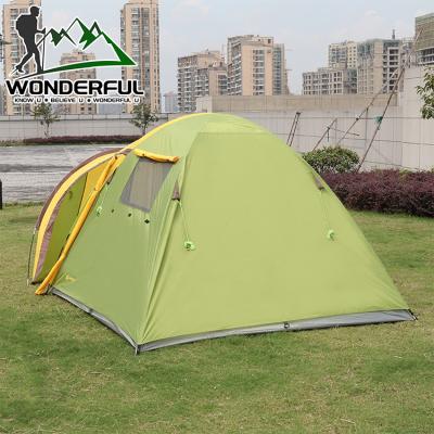 China Mobile Home Fiberglass Pole Outdoor Camping Waterproof Travel Ventilation Mountain Tent With Double Layer for sale