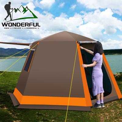 China For Family Double Layer Increasing Fishing Waterproof Automatic Noise Up Portable Family Camping Tent for sale