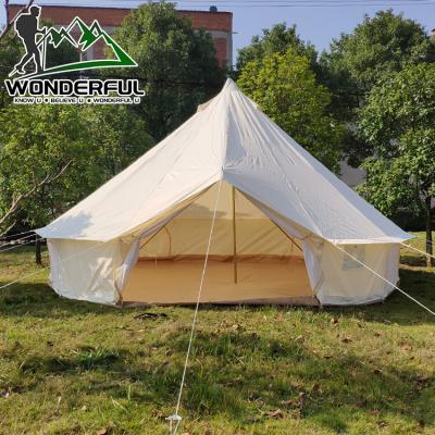 China Luxury Family Bell 4 Tent 12 Person Waterproof Outdoor Camping Bell Tent 3m 4m 5m 6m Large for sale