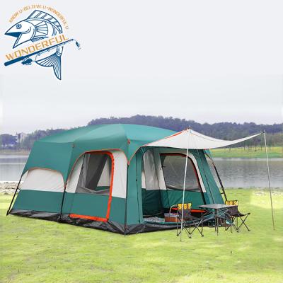 China Large Family 2 Room Portable Light Weight Mobile Home 8 10 Room Outdoor Breathable Waterproof Camping Tent for sale