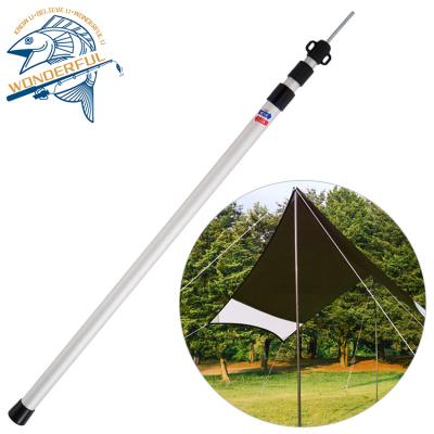 China White Outdoor Activities 2.3m Aluminum Alloy Sunshade Camping Tent Portable Telescopic Support Rod for sale