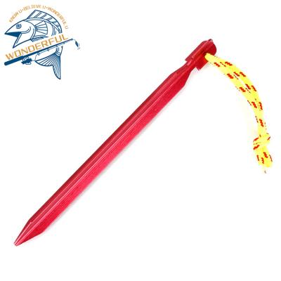 China Outdoor Camping Rise Aluminum Ground Tent Pegs 18cm High Strength Y-Shaped Accessories Nail for sale