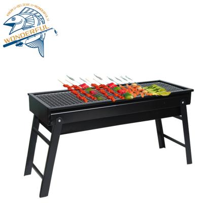 China Folding Portable Type Outdoor Charcoal Camping Family Picnic Folding BBQ Foldable BBQ Drawer Grill for sale