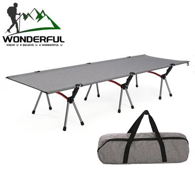 China New Style Outdoor Activities Oxford Army Dual Function Portable Foldable Camping Bed Metal Frame for sale