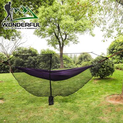 China Single Outdoor Easy Carry Ripstop Swing Jungle Camping Mobile Home Travel Hanging Rise Hammock for sale