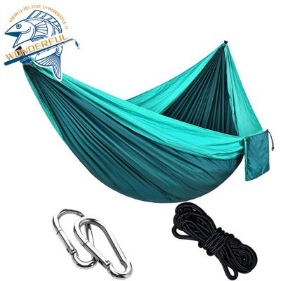 China Outdoor Activities NylonPortable Travel Camping Lightweight Indoor Outdoor Single Double Hammock for sale