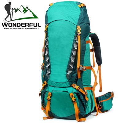 China For Travel Large Capacity Blue Super Polyester Travel Backpack Outdoor Long Distance Mountaineering Sports Bag for sale