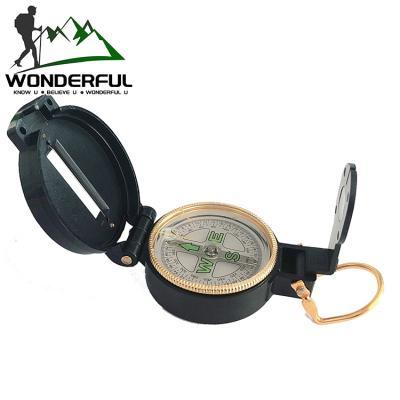 China Outdoor Activities Black Outdoor Navigation Multifunctional Customized Military Positioning Rise Compass With Cover for sale