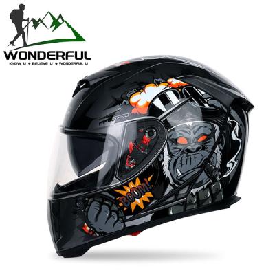 China Full Head Motorcycle Cool Unisex Full Style Electric Safety Colorful Personality ABS Protector Cycling Helmet for sale