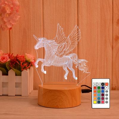 China Modern 3D Illusion Led Night Light 3D Visual Night Light 3D Led Lamp For Kids USB Desk for sale