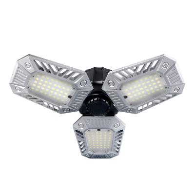 China Warehouse 3 Panels New Adjustable Garage Light 80w Deformable Led Garage Light for sale