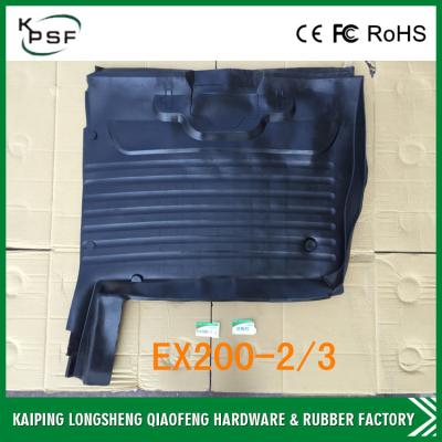 China E200B Black All Weather Floor Mats Anti - Vibration For Excavator Cabs for sale