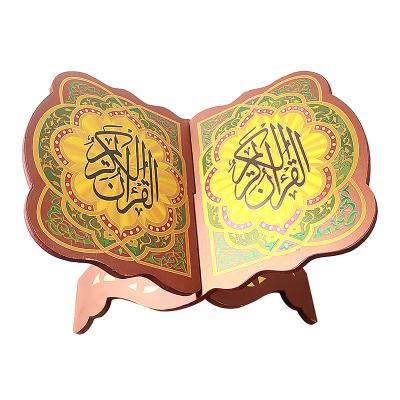 China Quran R Book Stand Holder Traditional Religious Reading Book With Intricate Hand Carvings Prayer Book for sale