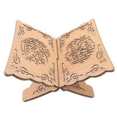 China 2020 Product Foldable Popular Wooden Islamic Muslim Quran Wooden Book Stand For Gifts for sale