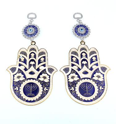 China 2020 Hot Item Religion Evil Eye Hanging Hamsa Dangling Amulet Blue Eye Wall Home Decoration For Protection for sale