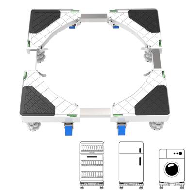 China Stainless Steel Durable Tube Movable Adjustable Washing Machine Rack Base for sale