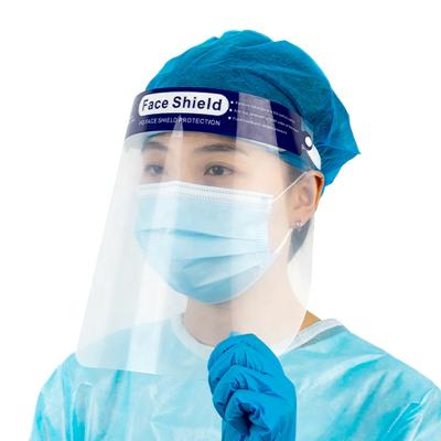 China PET+sponge+elastic Tape Safety Face Shield Full Face Industrial Personal Protective Tarpaulin Face Mask With Foma for sale