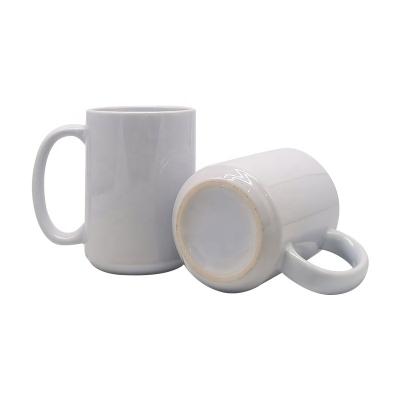 China Factory Disposable Premium 15oz Sublimation Ceramic Coffee Mug Plain White Mugs for sale