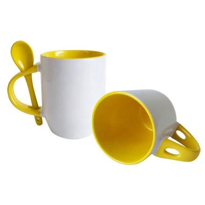 China New Arrived Viable Customized Best Seller Ceramic Mugs With A Spoon for sale