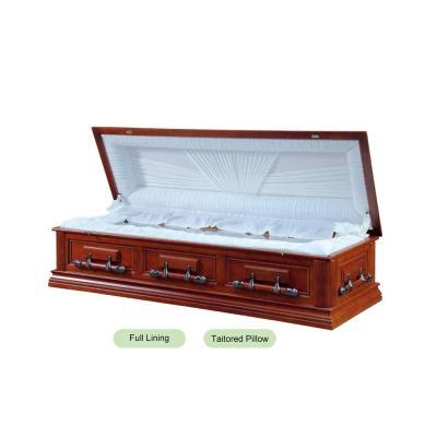 China American Style Funeral Supplies Solid Paulownia Wood Casket For Italy for sale