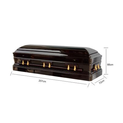 China Hot Selling China American Style Funeral Wooden Supplier Fir Solid Wood Casket European Style for sale