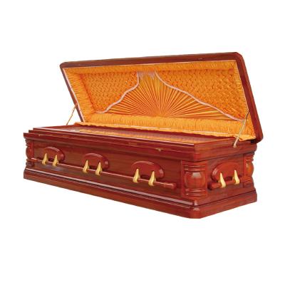 China American Wood Corner Casket Material Fiberboard Style Funeral Casket With Wrought Pillow for sale