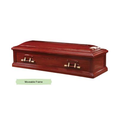 China Funeral Style Varnish American High Gloss Fiberboard Coffin Casket With Lining for sale