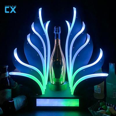 China Hot Sale Home Bar Barware Party LED Champagne Props Custom Acrylic Nightclub Bottle Displayer for sale