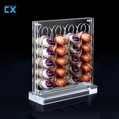 China Factory Customized Viable Coffee Capsule Shelf Storage Rack High Quality Acrylic Coffee Capsule Holder for sale