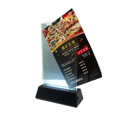 China Durable Factory Customized High Quality Clear Acrylic Transparent Light Menu for sale