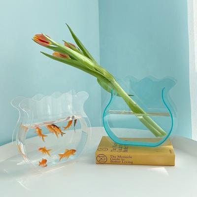 China Art Decor The factory sells cheap family decorative vase nordic modern style 3 in 1 mini glass aquarium wedding decoration for sale