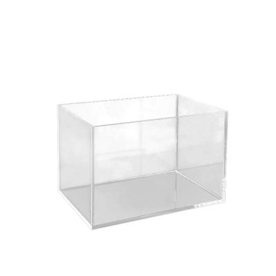 China Custom Clear Durable Acrylic Box 5side Display Box With Lid/Sliding Lid Push Pushing Monday Card Booster Display Box Case for sale