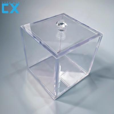 China Manufacturer Viable High Quality Acrylic Clear Storage Small Factory Box Home Storage Box with Lip for Desktop and Jewelry Box for sale