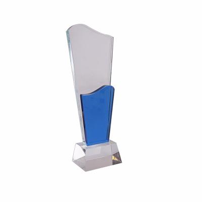 China Custom Contemporary Luxury Acrylic Glass Trophy Crystal Award With Base For Gift for sale