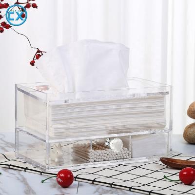 China Handmade Professional Manufacturing Acrylic Tissue Box Customized Kraft Paper Storage Box For Toilet Paper for sale