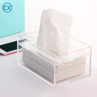 China Wholesale custom size premium high quality black clear acrylic tissue box environmental friendly and recyclable for sale