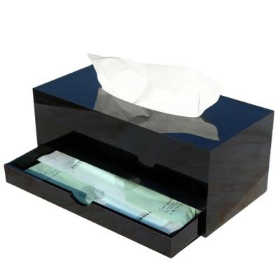 China Modern Luxurious Luxury Hotel Storage Box Modern Acrylic Tissue Box Family Tissue Box for sale