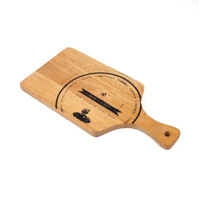 China Wholesale Sustainable Wooden Boards For Food Serving Durable Bamboo Handle Bread Cutting Cheese Wooden Chopping Board Set With Hook Hole for sale