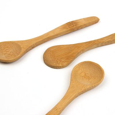 China Sustainable Spoon For Eating Mixing Stirring Taskting Serving Reusable Long Handle Bamboo Cooking Flatware Soup Spoon Latest Collection Set for sale