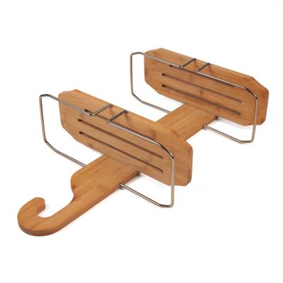 China Fashion Bamboo Wall Hanging Rack Bathroom Wooden Towel Shelf Rack for sale